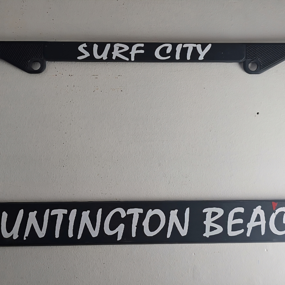 Surf City Huntington Beach License Plate Frame